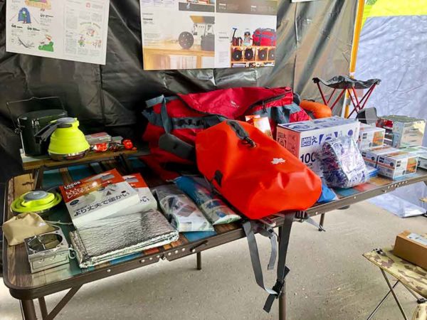アウトドアデイジャパン札幌2019_ロゴス_災害時の使えるキャンプ道具コーナー